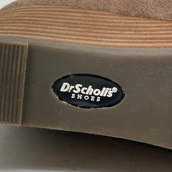 Dr. Scholls Womens Pierre Wedge Ankle Boots Booties Size 8M Tan Taupe Faux Suede - Picture 12 of 12